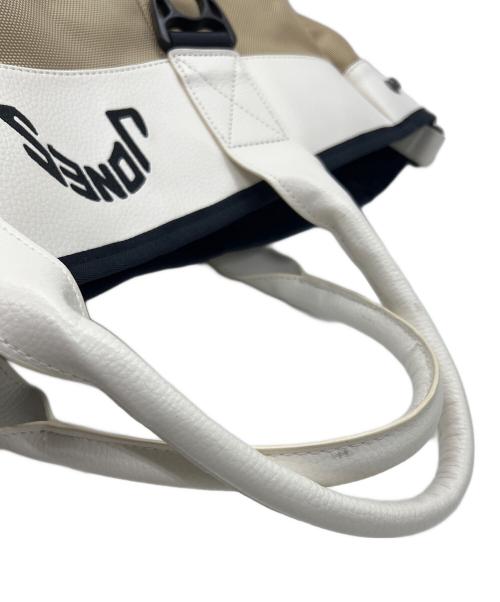 JONES（ジョーンズ）JONES (ジョーンズ) BEAMS GOLF (ビームスゴルフ) ボストンバッグ ベージュ×ホワイトの古着・服飾アイテム