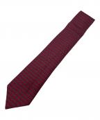 HERMESエルメス）の古着「ネクタイ」｜グレー×レッド