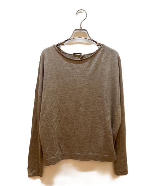 BRUNELLO CUCINELLI（ブルネロクチネリ）BRUNELLO CUCINELLI (ブルネロクチネリ) 薄手ニット ベージュ サイズ:Lの古着・服飾アイテム