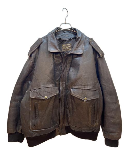 RED SKINS（レッドスキンズ）RED SKINS (レッドスキンズ) レザージャケット ネイビー サイズ:XXLの古着・服飾アイテム