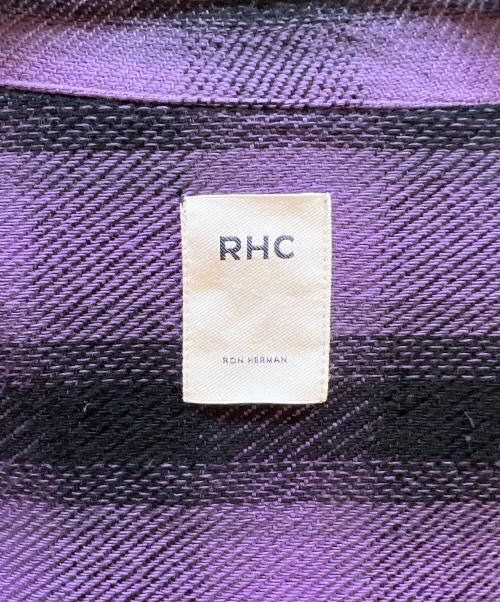 RHC Ron Herman（アールエイチシー ロンハーマン）RHC Ron Herman (アールエイチシー ロンハーマン) 長袖シャツ ブラック×パープル サイズ:Mの古着・服飾アイテム