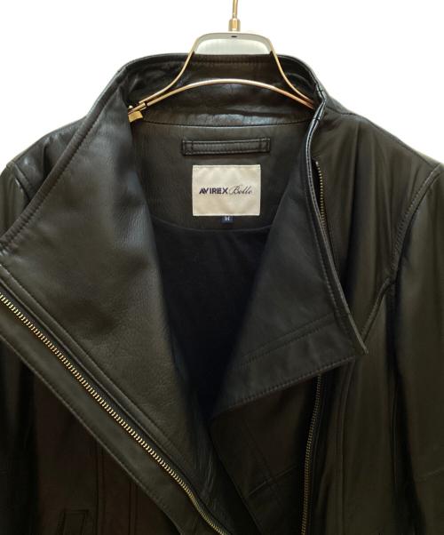 AVIREX（アヴィレックス）AVIREX (アヴィレックス) レザージャケット ブラック サイズ:Mの古着・服飾アイテム