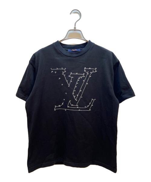 LOUIS VUITTON（ルイ ヴィトン）LOUIS VUITTON (ルイ ヴィトン) LVステッチプリントエンブロイダリーTee ブラック サイズ:Sの古着・服飾アイテム