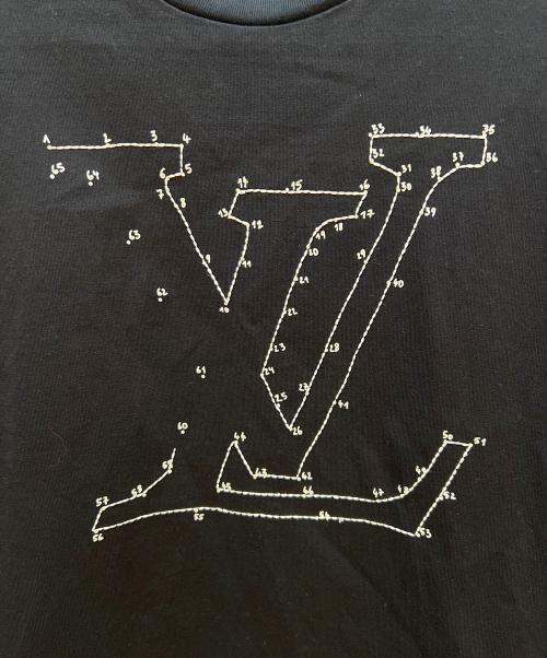 LOUIS VUITTON（ルイ ヴィトン）LOUIS VUITTON (ルイ ヴィトン) LVステッチプリントエンブロイダリーTee ブラック サイズ:Sの古着・服飾アイテム