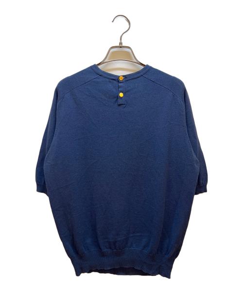 HERMES（エルメス）HERMES (エルメス) 薄手ニット ブルー サイズ:Mの古着・服飾アイテム