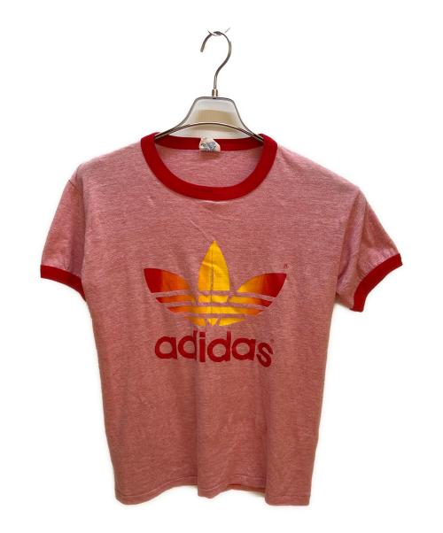 aidas（アディダス）aidas (アディダス) リンガーTシャツ レッド サイズ:不明の古着・服飾アイテム