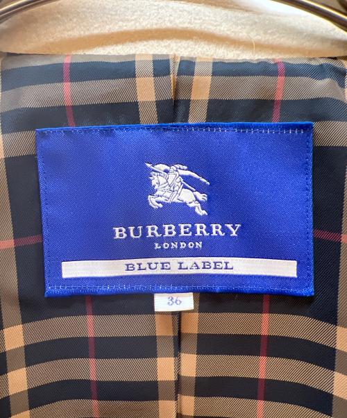 BURBERRY BLUE LABEL（バーバリー ブルー レーベル）BURBERRY BLUE LABEL (バーバリー ブルー レーベル) チェスターコート ベージュ サイズ:36の古着・服飾アイテム