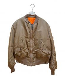 ALPHA INDUSTRIES（アルファインダストリーズ）の古着「フライトジャケット」｜ブラウン×オレンジ