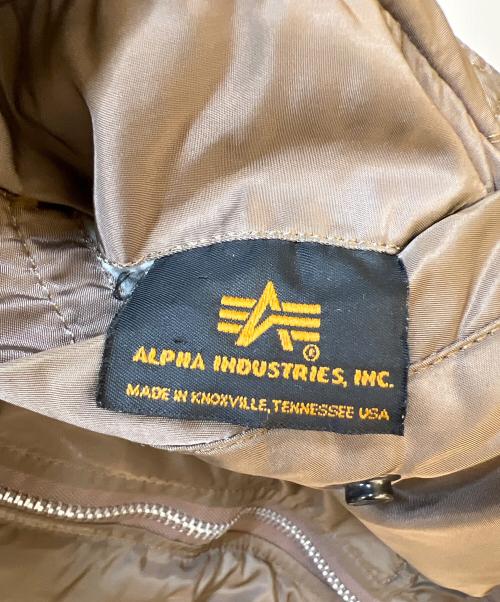 ALPHA INDUSTRIES（アルファインダストリーズ）ALPHA INDUSTRIES (アルファインダストリーズ) フライトジャケット ブラウン×オレンジ サイズ:Lの古着・服飾アイテム