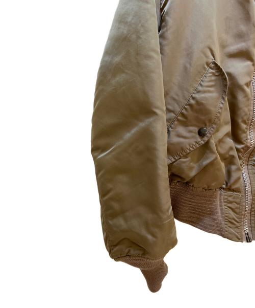 ALPHA INDUSTRIES（アルファインダストリーズ）ALPHA INDUSTRIES (アルファインダストリーズ) フライトジャケット ブラウン×オレンジ サイズ:Lの古着・服飾アイテム
