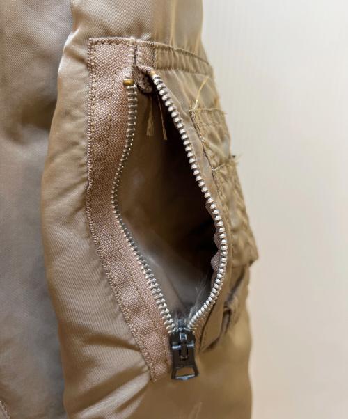 ALPHA INDUSTRIES（アルファインダストリーズ）ALPHA INDUSTRIES (アルファインダストリーズ) フライトジャケット ブラウン×オレンジ サイズ:Lの古着・服飾アイテム