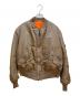 ALPHA INDUSTRIES（アルファインダストリーズ）の古着「フライトジャケット」｜ブラウン×オレンジ