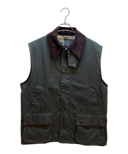 Barbour（バブアー）Barbour (バブアー) BEDALE VEST グリーン×ブラウン サイズ:38の古着・服飾アイテム