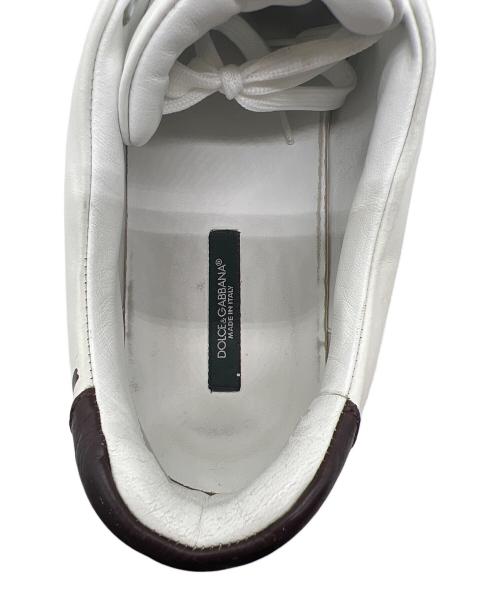 DOLCE & GABBANA（ドルチェ＆ガッバーナ）DOLCE & GABBANA (ドルチェ＆ガッバーナ) ローカットスニーカー ホワイト サイズ:7 1/2の古着・服飾アイテム
