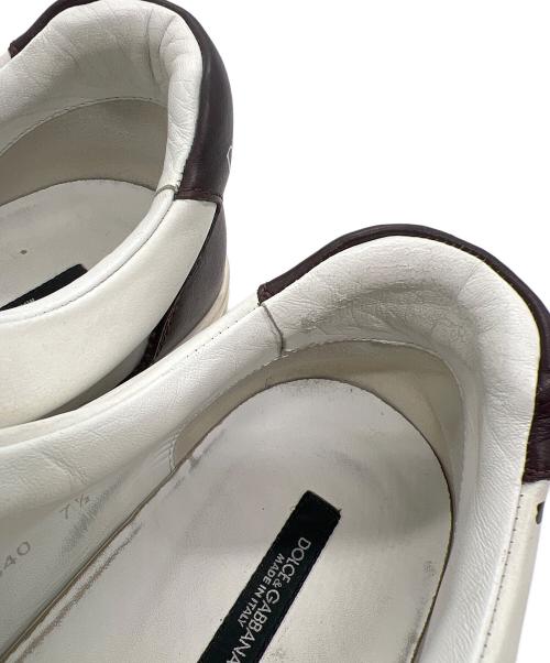 DOLCE & GABBANA（ドルチェ＆ガッバーナ）DOLCE & GABBANA (ドルチェ＆ガッバーナ) ローカットスニーカー ホワイト サイズ:7 1/2の古着・服飾アイテム