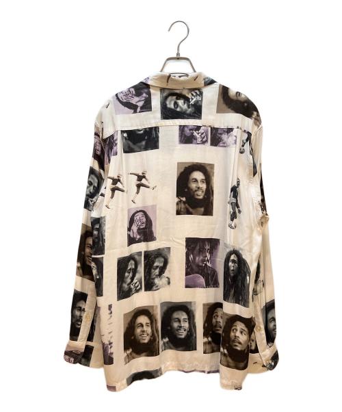 WACKO MARIA（ワコマリア）WACKO MARIA (ワコマリア) 長袖シャツ ホワイト×ブラック×パープル サイズ:Lの古着・服飾アイテム