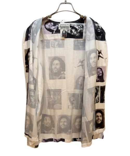 WACKO MARIA（ワコマリア）WACKO MARIA (ワコマリア) 長袖シャツ ホワイト×ブラック×パープル サイズ:Lの古着・服飾アイテム