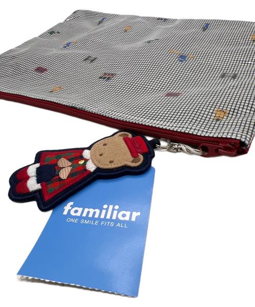 familiar（ファミリア）familiar (ファミリア) フラットポーチ レッド 未使用品の古着・服飾アイテム