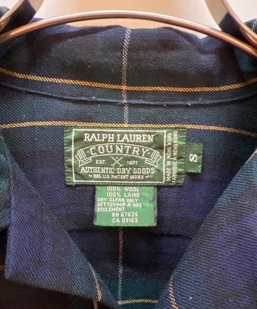COUNTRY RALPH LAUREN（カントリーラルフローレン）COUNTRY RALPH LAUREN (カントリーラルフローレン) チェックシャツ ネイビー サイズ:Sの古着・服飾アイテム
