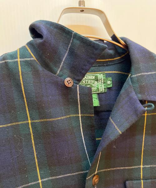 COUNTRY RALPH LAUREN（カントリーラルフローレン）COUNTRY RALPH LAUREN (カントリーラルフローレン) チェックシャツ ネイビー サイズ:Sの古着・服飾アイテム