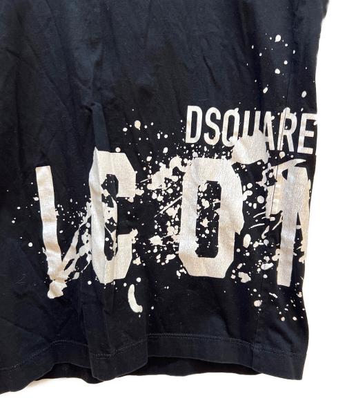 DSQUARED2（ディースクエアード）DSQUARED2 (ディースクエアード) 半袖カットソー ブラック サイズ:Sの古着・服飾アイテム