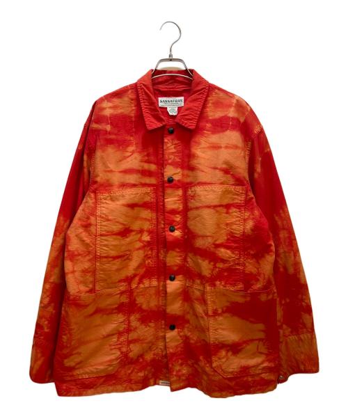 SASSAFRAS（ササフラス）SASSAFRAS (ササフラス) シャツジャケット オレンジ×レッド サイズ:Lの古着・服飾アイテム