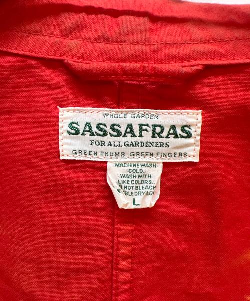SASSAFRAS（ササフラス）SASSAFRAS (ササフラス) シャツジャケット オレンジ×レッド サイズ:Lの古着・服飾アイテム