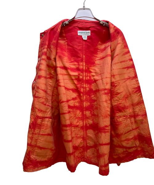 SASSAFRAS（ササフラス）SASSAFRAS (ササフラス) シャツジャケット オレンジ×レッド サイズ:Lの古着・服飾アイテム