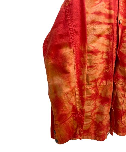 SASSAFRAS（ササフラス）SASSAFRAS (ササフラス) シャツジャケット オレンジ×レッド サイズ:Lの古着・服飾アイテム