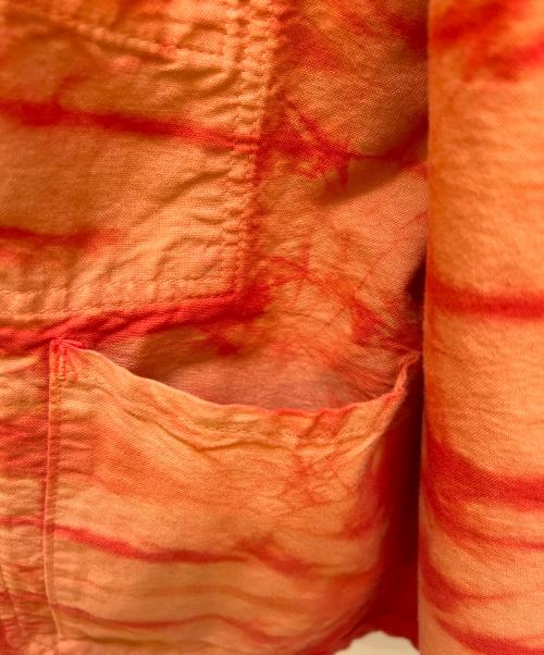 SASSAFRAS（ササフラス）SASSAFRAS (ササフラス) シャツジャケット オレンジ×レッド サイズ:Lの古着・服飾アイテム