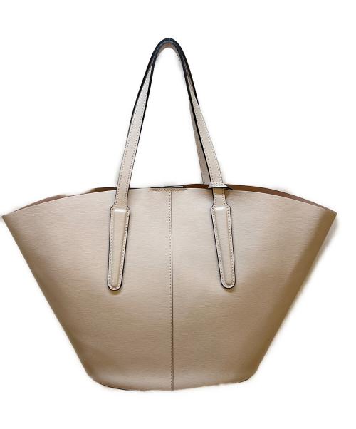 GIANNI CHIARINI（ジャンニ キアリーニ）GIANNI CHIARINI (ジャンニ キアリーニ) ポーチ付トートバッグ ホワイトの古着・服飾アイテム