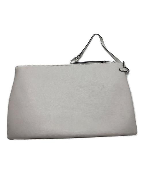 GIANNI CHIARINI（ジャンニ キアリーニ）GIANNI CHIARINI (ジャンニ キアリーニ) ポーチ付トートバッグ ホワイトの古着・服飾アイテム