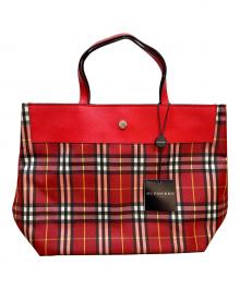 BURBERRY LONDON（バーバリーロンドン）の古着「ハンドバッグ」｜レッド
