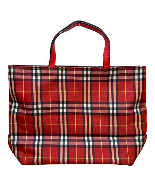 BURBERRY LONDON（バーバリーロンドン）BURBERRY LONDON (バーバリーロンドン) ハンドバッグ レッドの古着・服飾アイテム