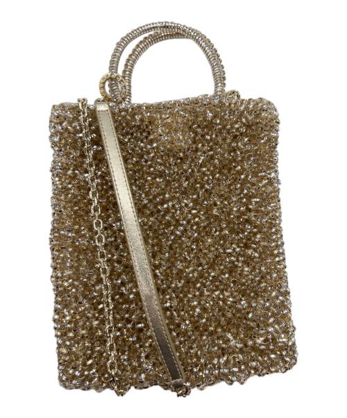 ANTEPRIMA（アンテプリマ）ANTEPRIMA (アンテプリマ) 2WAYバッグ ゴールド×ベージュの古着・服飾アイテム