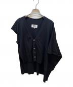 MM6 Maison Margielaエムエムシックスメゾンマルジェラ）の古着「ニットベスト」｜ブラック