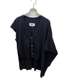 MM6 Maison Margiela（エムエムシックスメゾンマルジェラ）の古着「ニットベスト」｜ブラック