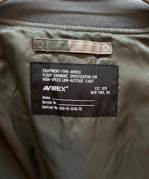 AVIREX（アヴィレックス）AVIREX (アヴィレックス) リブジャケット カーキ サイズ:Lの古着・服飾アイテム
