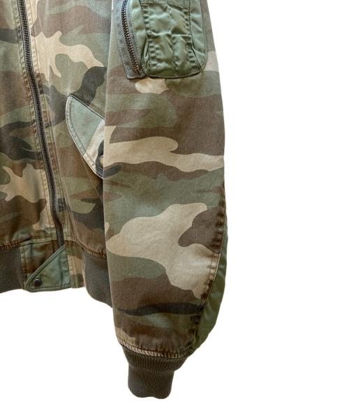 AVIREX（アヴィレックス）AVIREX (アヴィレックス) リブジャケット カーキ サイズ:Lの古着・服飾アイテム