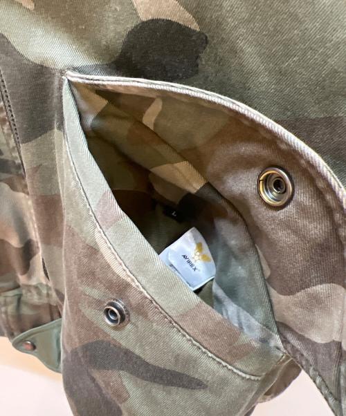 AVIREX（アヴィレックス）AVIREX (アヴィレックス) リブジャケット カーキ サイズ:Lの古着・服飾アイテム