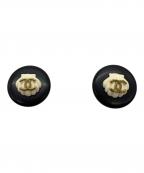 CHANELシャネル）の古着「イヤリング/ココマーク ブラックホワイト･シェル」｜ブラック