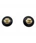 CHANEL（シャネル）の古着「イヤリング/ココマーク ブラックホワイト･シェル」｜ブラック