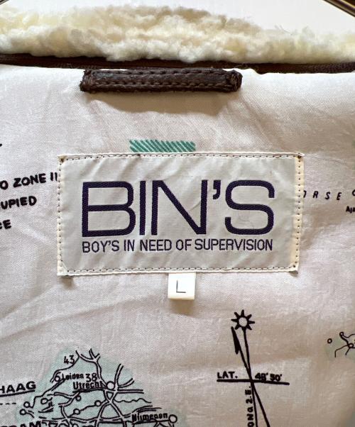 BINS（ビンズ）BINS (ビンズ) フライトジャケット ブラウン サイズ:Lの古着・服飾アイテム