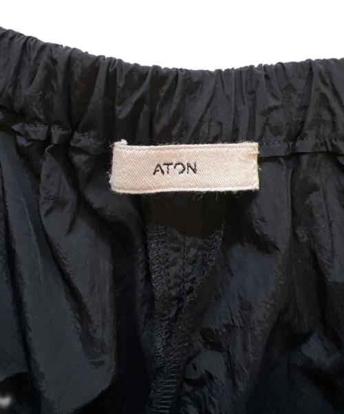 ATON（エイトン）ATON (エイトン) ナイロンパンツ ブラック サイズ:02の古着・服飾アイテム