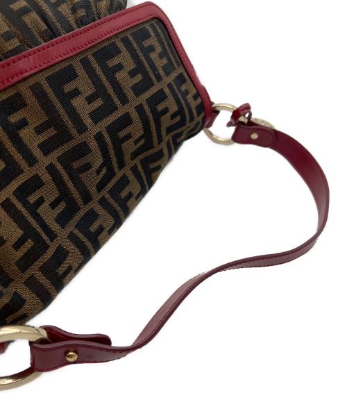 FENDI（フェンディ）FENDI (フェンディ) ハンドバッグ/ズッカ ブラウン×レッドの古着・服飾アイテム