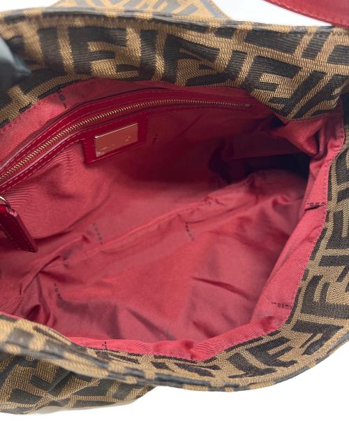 FENDI（フェンディ）FENDI (フェンディ) ハンドバッグ/ズッカ ブラウン×レッドの古着・服飾アイテム