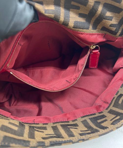 FENDI（フェンディ）FENDI (フェンディ) ハンドバッグ/ズッカ ブラウン×レッドの古着・服飾アイテム