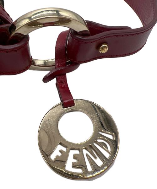 FENDI（フェンディ）FENDI (フェンディ) ハンドバッグ/ズッカ ブラウン×レッドの古着・服飾アイテム