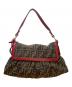 FENDI（フェンディ）の古着「ハンドバッグ/ズッカ」｜ブラウン×レッド