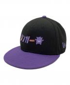 New Era×pokemonニューエラ×ポケモン）の古着「キャップ」｜ブラック×パープル